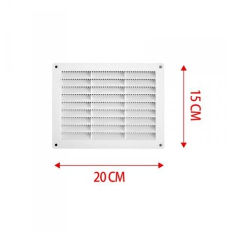 Griglia di Ventilazione Rettangolare 200X150mm Griglia Aerazione In Plastica Made In Italy