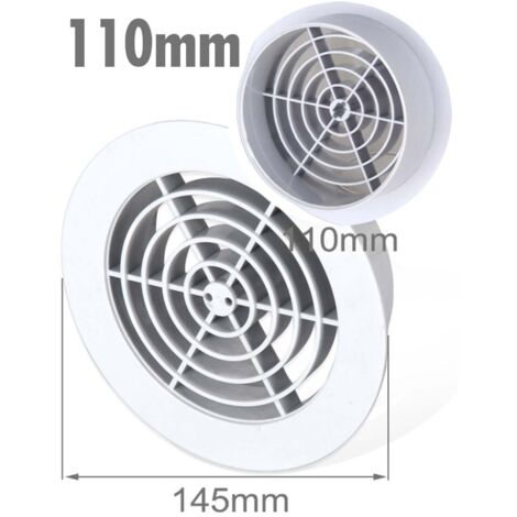 Griglia di Ventilazione Rotonda Griglia Aerazione In Plastica D145mm Foro 110mm H40mm