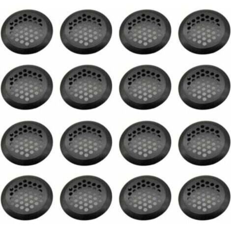 Griglia di ventilazione rotonda in acciaio inox, 16 pezzi di fori di ventilazione a rete, griglia di ventilazione in acciaio inox, griglia di scarico della ventilazione, per mobili da cucina, mobili, 
