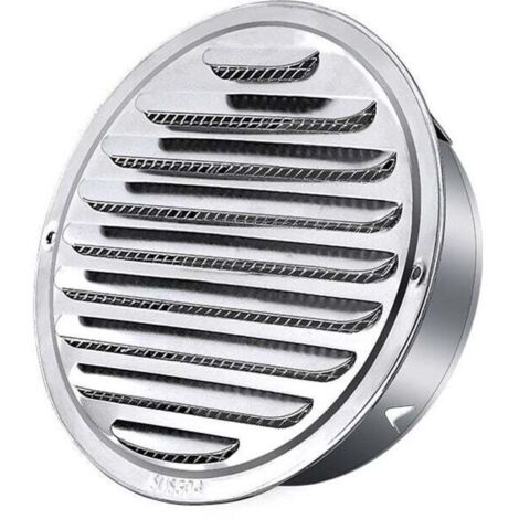 Griglia di ventilazione rotonda in acciaio inox per tubo di scarico da 120 mm, cappa di uscita aria, griglia di ventilazione rotonda, cappa aspirante con zanzariera