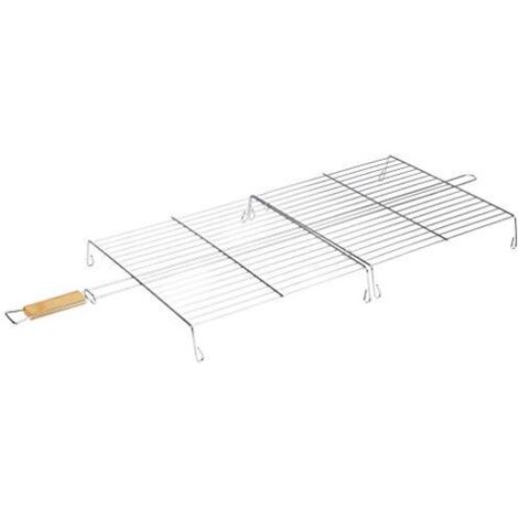 Griglia doppia con piedi Barbecue 40x40x7cm - Somagic
