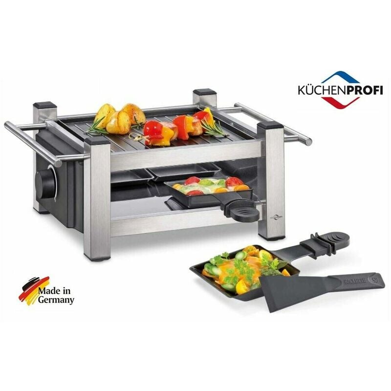 Image of Küchenprofi - griglia elettrica x raclette con piastra antiaderente x 4 persone kuchenprofi