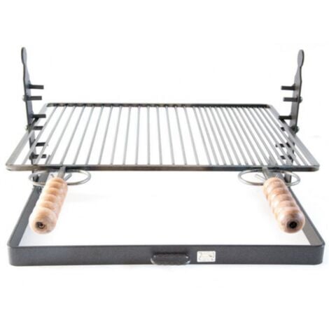 GRIGLIA PER BARBECUE IN FERRO GRATICOLA PESANTE 120 ×40 CM REGOLABILE IN  ALTEZZ