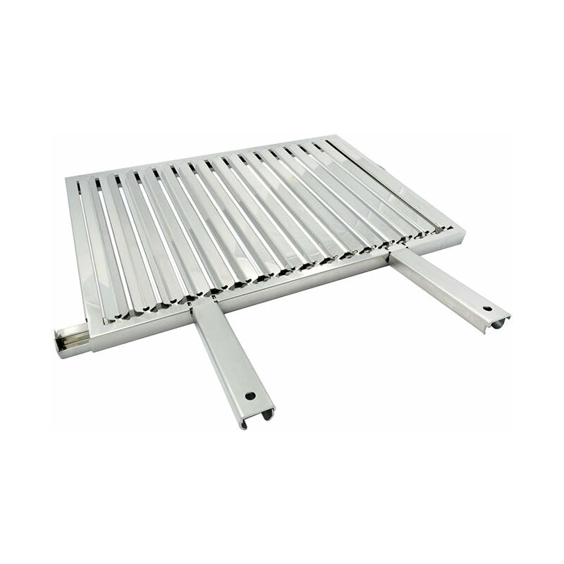 Griglia in acciaio inox con raccogligrasso per bbq con piano di cottura 60x40