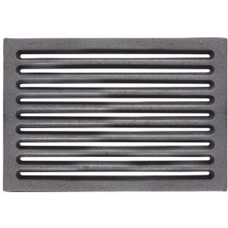 Griglia in ghisa 20,6x30 cm per areazione per stufe camini barbecue base di appoggio legna