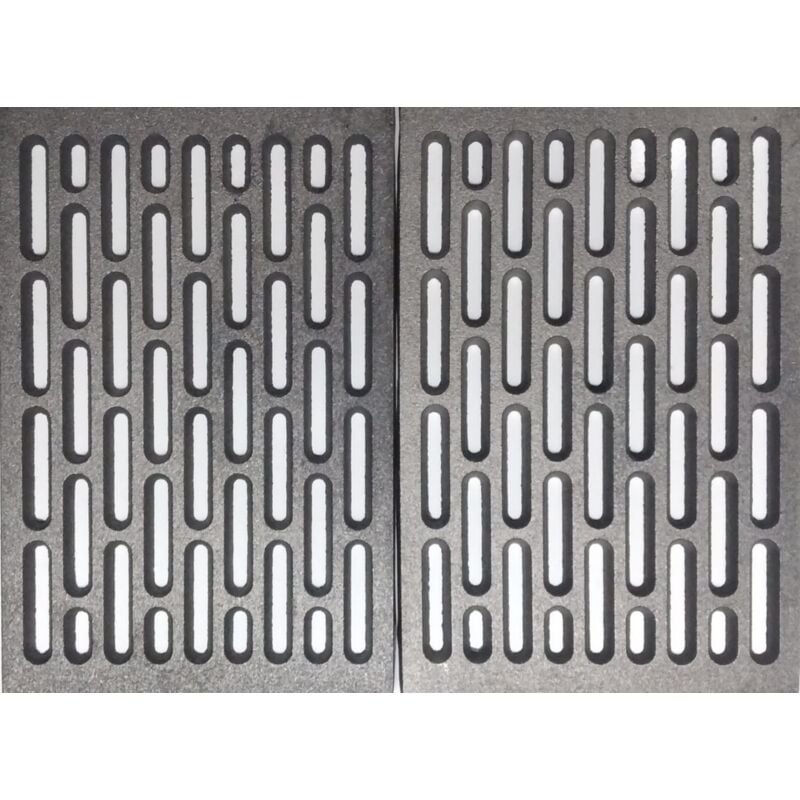 Fonderia Bongiovanni - Grille séparée en fonte brute pour cheminées et poêles-cheminées domestiques 30x40 cm