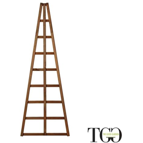 Griglia in legno piramidale per esterno Hortus color castagno 60 x 150 cm