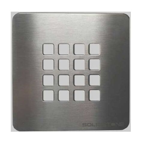GRIGLIA INOX PER PIATTO DOCCIA EFFETTO PIETRA 12,5 x 12,5 ANTRACITE