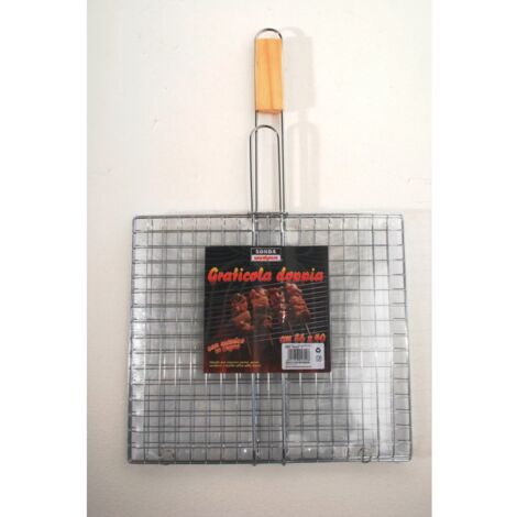 griglia per barbecue in acciaio 40x35x66 cm