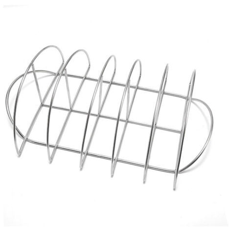 Griglia per Costolette - Barbecue - Griglia da Cucina Resistente - Fino a 5 Cestelli per Costolette - Griglia in Acciaio Inossidabile Antiaderente - Accessorio per Barbecue Premium