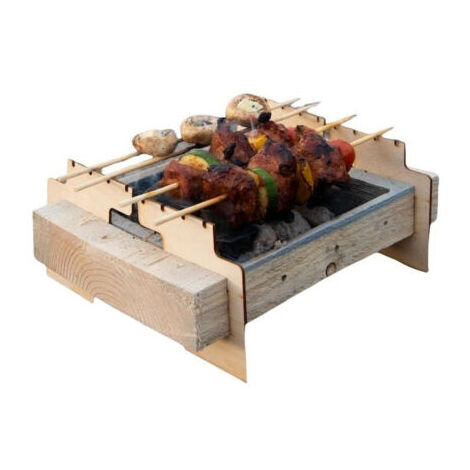 GRIGLIA PORTATILE BARBECUE BBQ USA E GETTA DI LEGNO PASQUETTA ECO-FRIENDLY