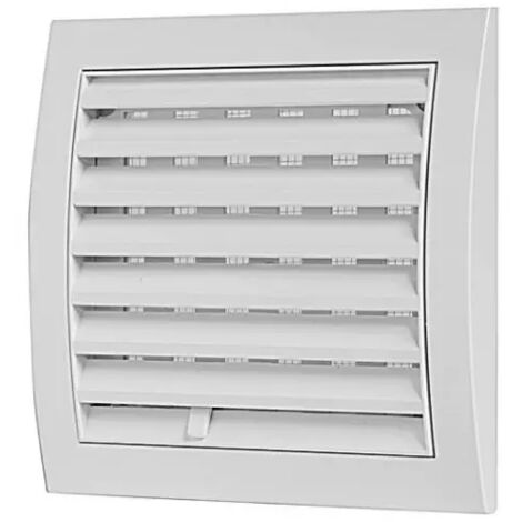 Griglia quadra con rete in abs bianca 190x190 mm - imbocco ø150 VECAMCO