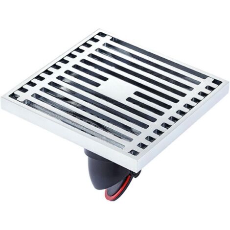 Griglia quadrata per piatto doccia con sistema integrato anti-odore, filtro removibile per peli ed evacuazione diretta – compatibile con pavimenti in piastrelle, calcestruzzo e resina.