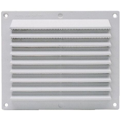 Griglia rettangolare bianca in ABS 227x227