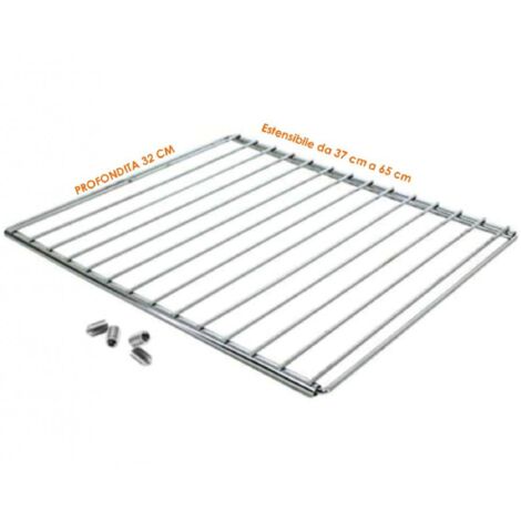 GRIGLIA RIPIANO UNIVERSALE FORNI INCASSO E CUCINE DA 60CM Estensibile da 37 a 65