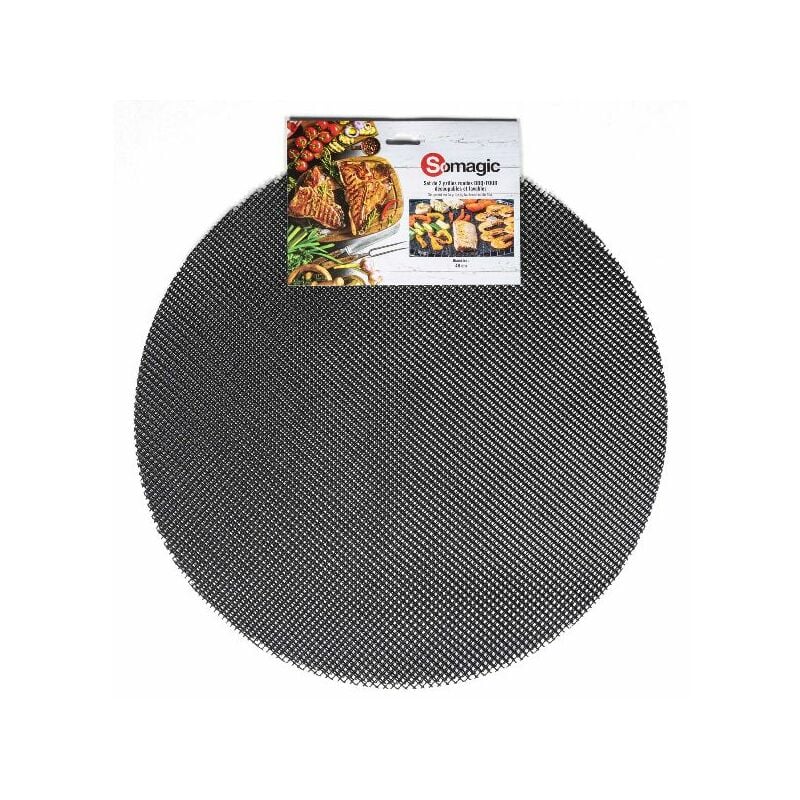 Griglia rotonda 48 cm grigio/nero. - 400480CDS Somagic