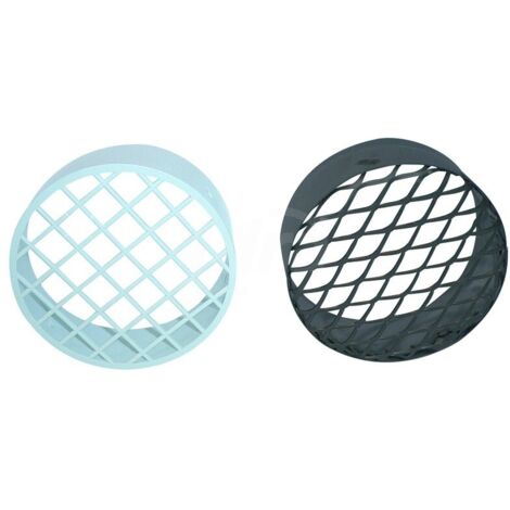 Griglia rotonda ø 80 mm per aspirazione alta dell'aria comburente - materiale plastico bianco 0000051006E