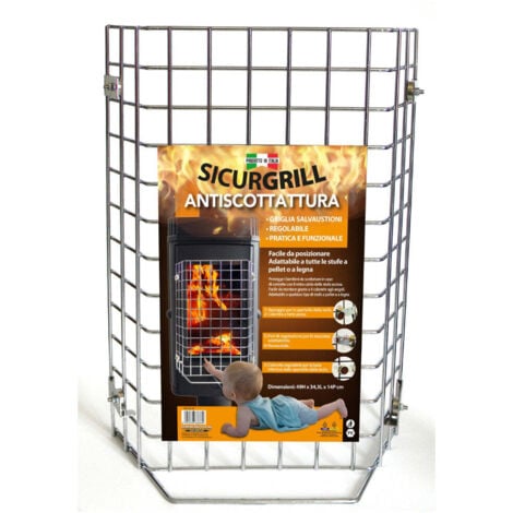 BB BUYBATH Griglia salvaustioni magnetica regolabile per stufe a pellet o legna