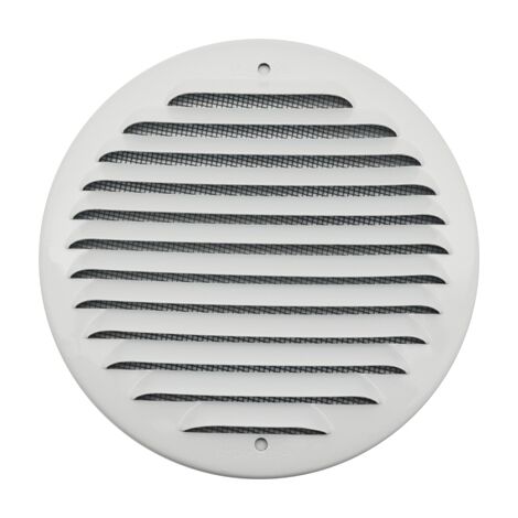 Griglia tonda da sovrapporre in metallo con rete  d. 175 mm alluminio bianco