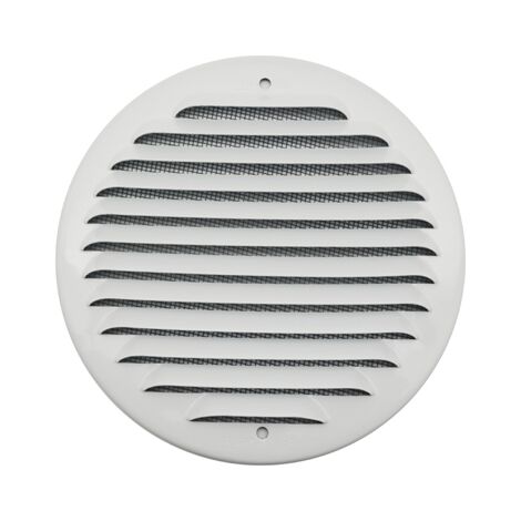 Griglia tonda da sovrapporre in metallo con rete d.150 mm alluminio bianco