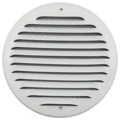 GRIGLIA TONDA DA SOVRAPPORRE IN METALLO CON RETE D.150 MM Alluminio Bianco FIRST