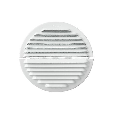 Griglia tonda dentro-fuori alluminio bianco diam. 150