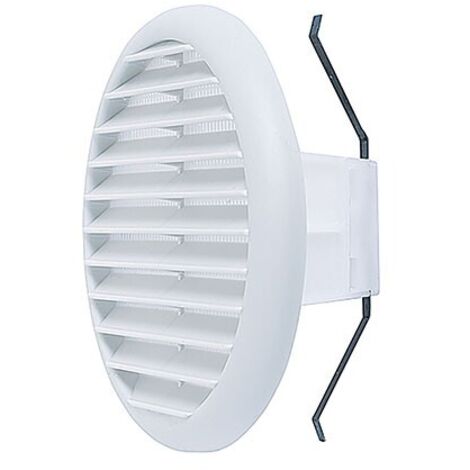 GRIGLIA TONDA IN MATERIALE TERMOPLASTICO CON MOLLE RECLINABILI A 90° Bianca Imb. 80-125 - D. 145 VECAM