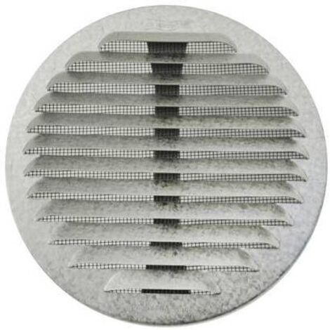 GRIGLIA TONDA IN METALLO CON MOLLE E RETE D.80-140 MM Alluminio Bianco FIRST
