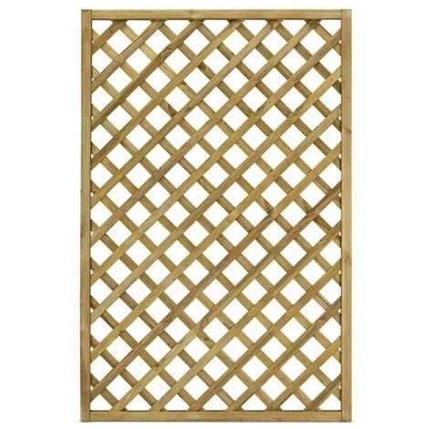 THEGOODGARDEN Grigliato in Legno a Maglia Diagonale Gaia 120x180 cm Naturale Impregnato in Autoclave