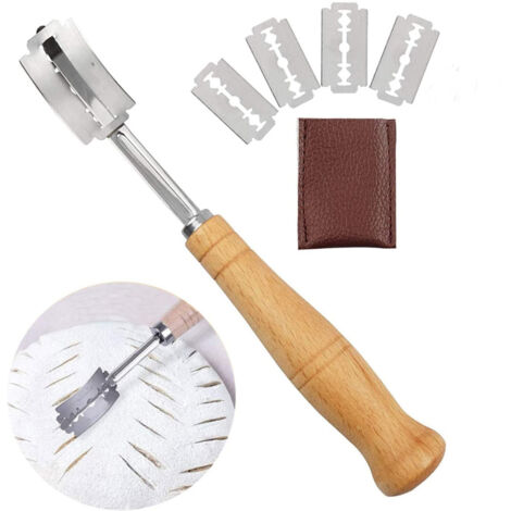 Grigne À Pain - Lame Courbe - Pour Baguette Et Boulangerie - Acier Inoxydable - Manche Ergonomique - 1 Piece