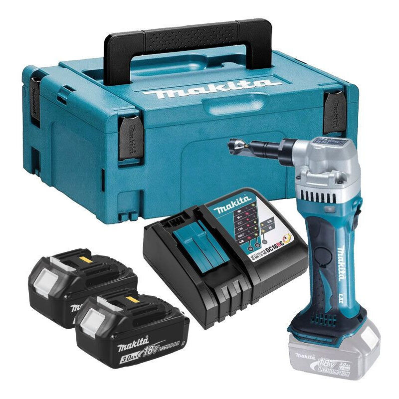 Makita - Grignoteuse 18 v Li-Ion (2x3.0 Ah) en coffret makpac DJN161RFJ