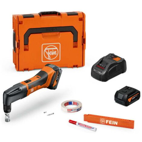 Grignoteuse sans fil Fein jusqu'à 1,6 mm ABLK 18 1.6 E AS Set / 2x 5,0 Ah batterie + chargeur - 71321164000