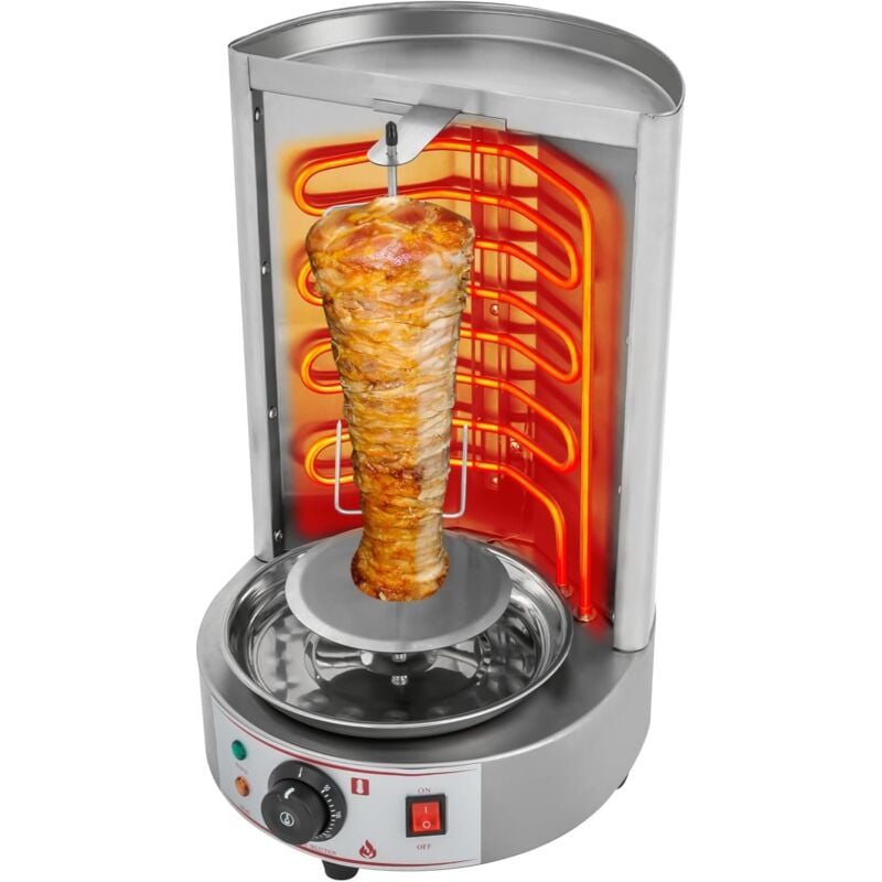 Gril à shawarma, gril vertical à gaz Gyros Grill, gril de poulet 220V gril vertical gril rotatif avec rôtissoire Kebab machine gril automatique pour