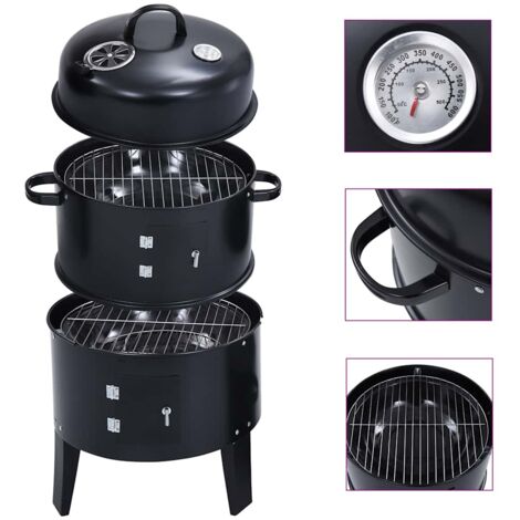 Gril barbecue au charbon, Cuisine extérieur, BBQ pour Fête 3 en 1 40x80 cm OCR39089 DESIGN IN