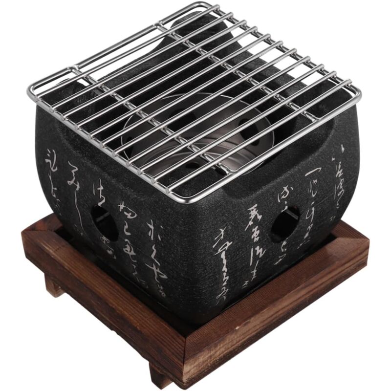 Gril Barbecue De Style Coréen Support De Barbecue De Camping Acier Outil De Barbecue Barbecue Portatif Barbecue Portable Barbecue En Plein Air Bois