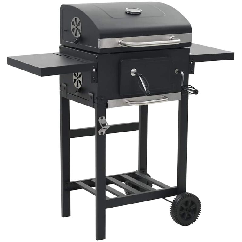 Gril de barbecue au charbon de bois et étagère inférieure Barbecue Grill charbon de bois Bernard Noir Fumoir avec