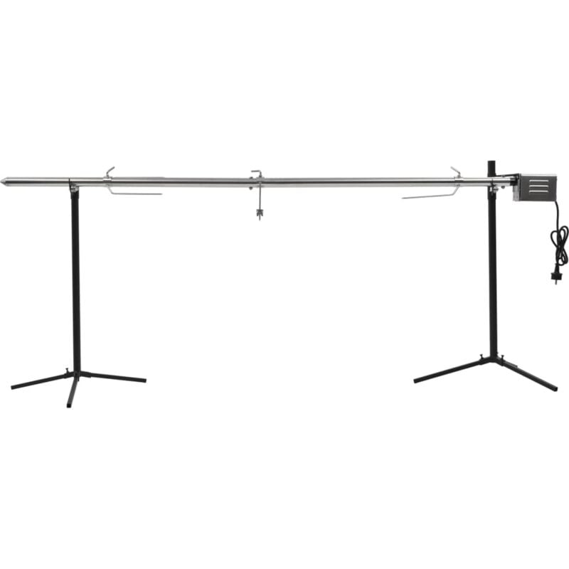 Vidaxl - Gril de barbecue automatique avec moteur Inox 207x45x81 cm