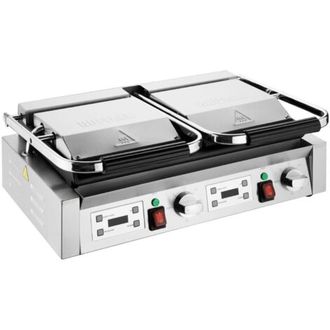 Gril de Contact Double  Plaques Rainurées 3,6 kW - Buffalo