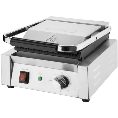 Gril de Contact Simple Bistro Plaque Rainurée 1,5 kW - Buffalo