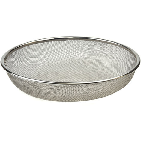 [Gril de filtration double pour extraction de miel] Grille en acier inoxydable de 19 cm avec support anti-dérapant pour bassine - Kit 2 filtres pour apiculture