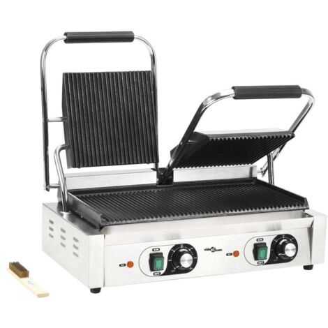 Gril de panini à double rainure 3600 W 57x30,5x20 cm CFW597264