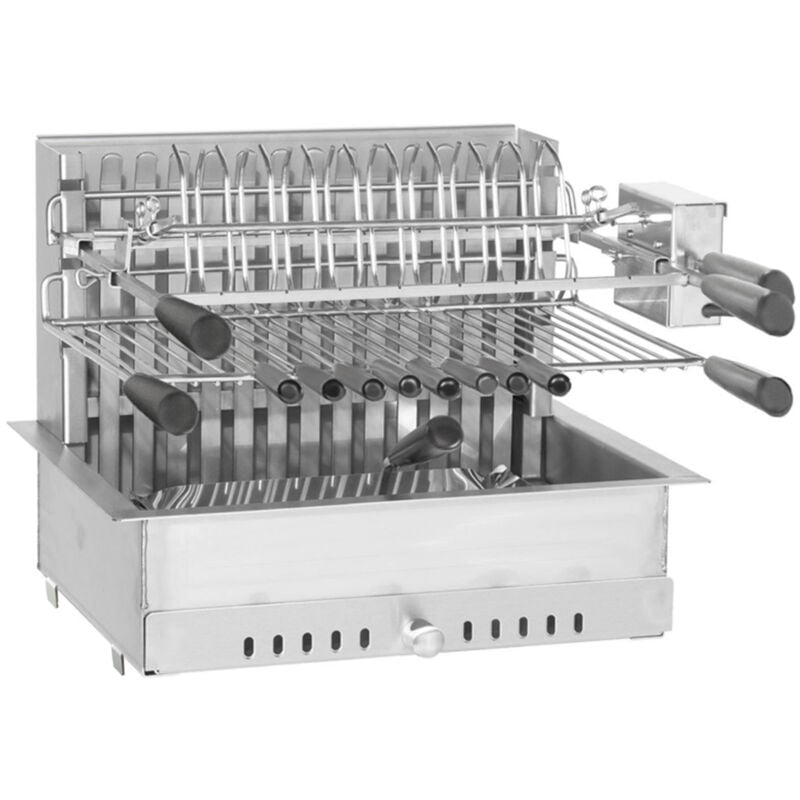 Gril encastrable et à poser Forge Adour avec tournebroche électrique 918.56