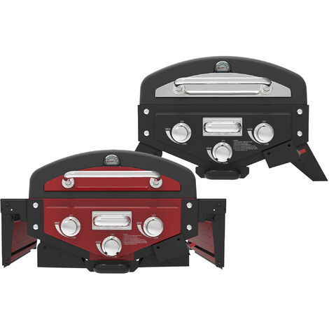 Gril et fumoir de table à gaz, rouge Fire Beam