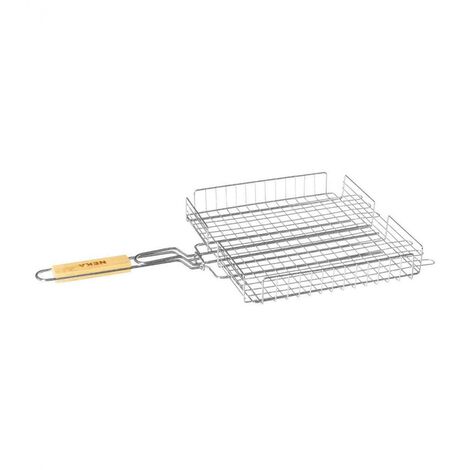Gril Grille de Barbecue Panier 34 x 31 cm 118045 Grille panier pour barbecue 34 x 31 cm Métal chromé