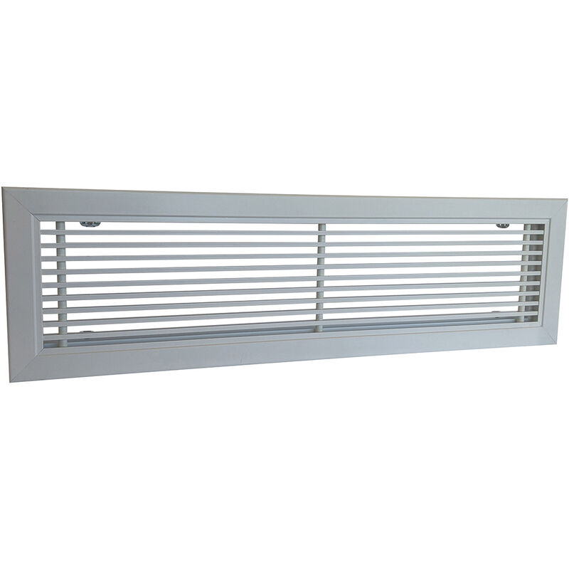 Axelair - Grille linéaire porte-filtre - Alu laqué blanc 800x100mm