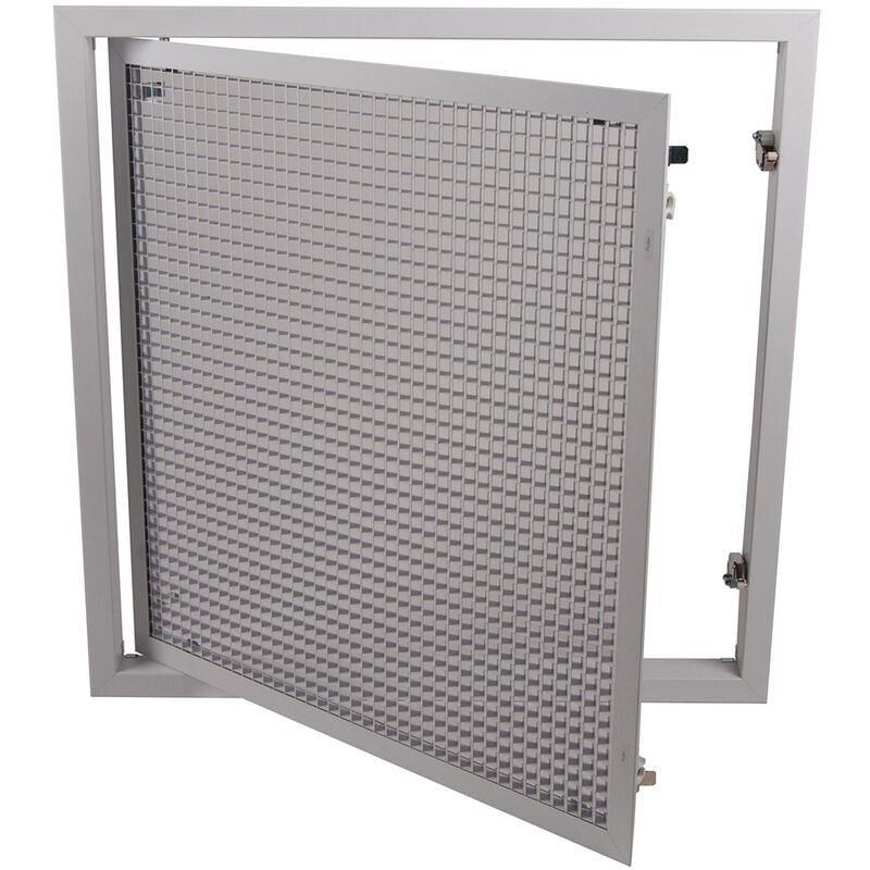Axelair - Grille de reprise porte-filtre à mailles carrées inclinées 45° 60x60mm