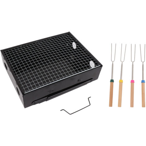 Grill à Charbon Portable, Pratique et Sécuritaire - Idéal pour Cuisine en Plein Air, Camping et Pique-nique