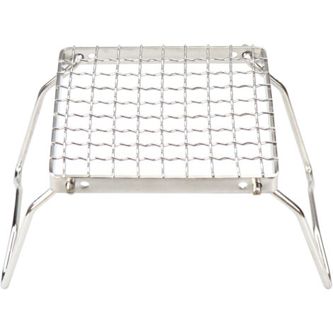 Grill à Feu Camping Portable Folding en Acier Inoxydable + 3 Épingles Verticales Réutilisables - Cuisson Équilibrée & Stabilité Améliorée