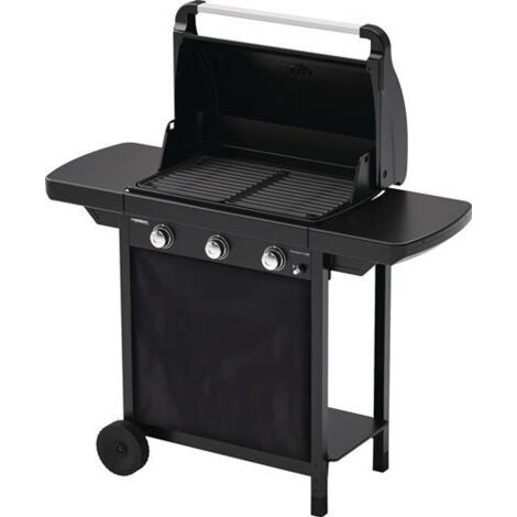 Grill à gaz compact 3 LD 3 brûleurs en acier tubulaire avec allumage piézo