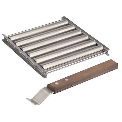 Grill à Hot Dogs Portable avec Support à Saucisses pour Cuisson Uniforme